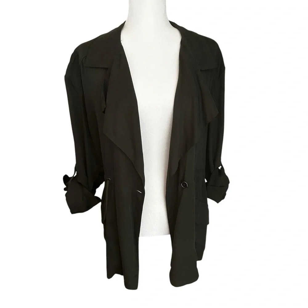 Revolve Cupcakes and Cashmere Army Jacket women’s sz medium olive green casual - Picture 9 of 15